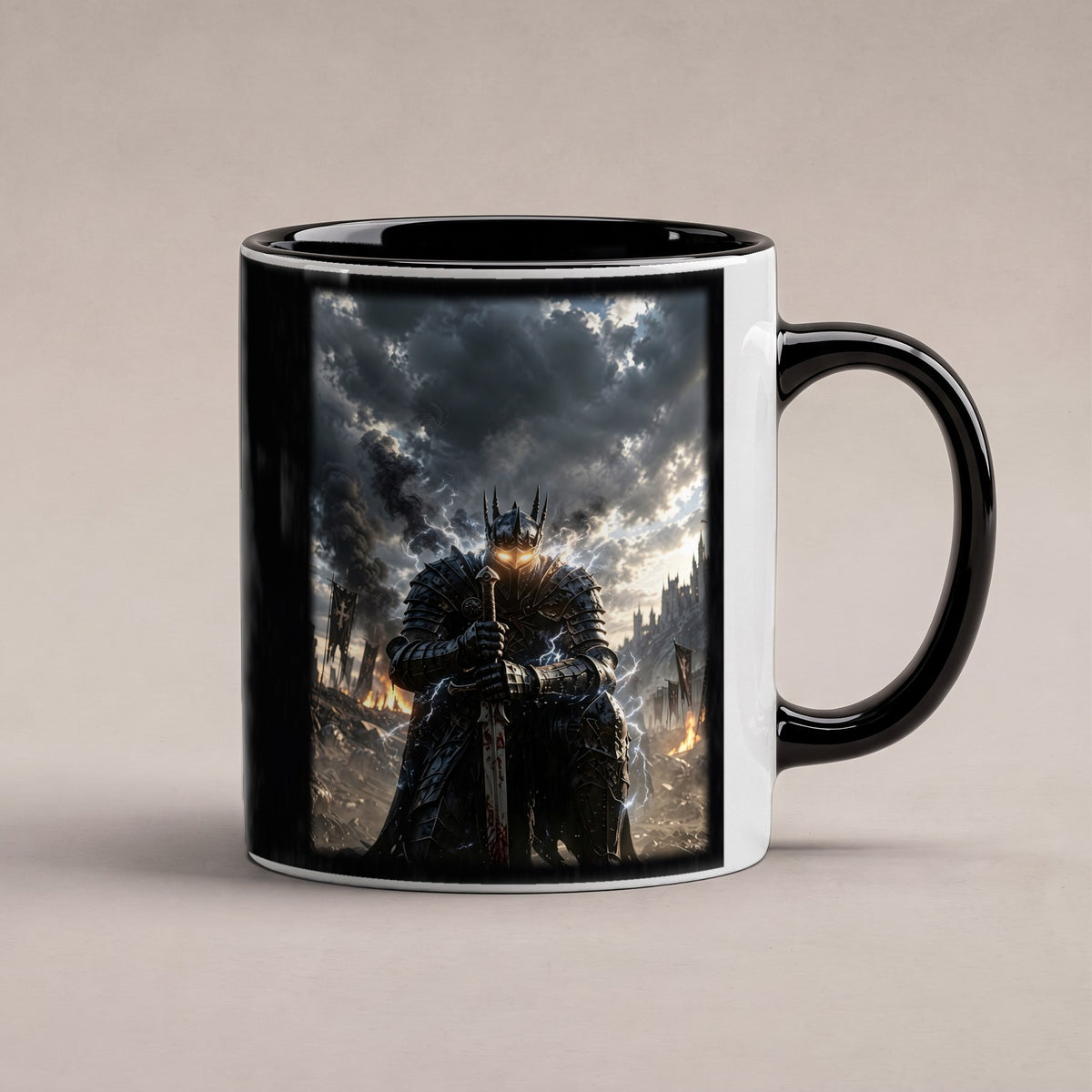 Der Sturmwächter – Tasse innen schwarz, freigestellt