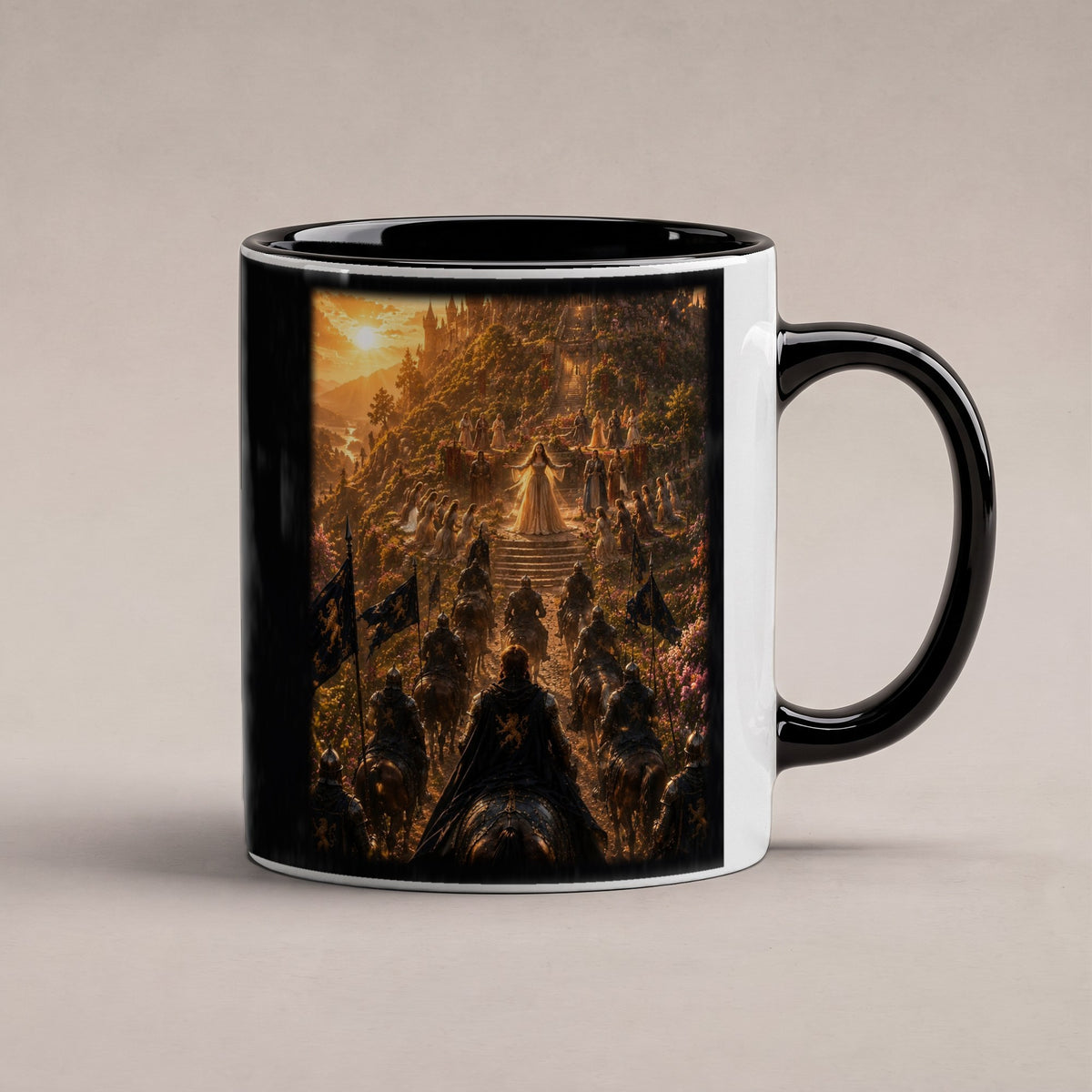 Der Siegeszug – Tasse innen schwarz, freigestellt