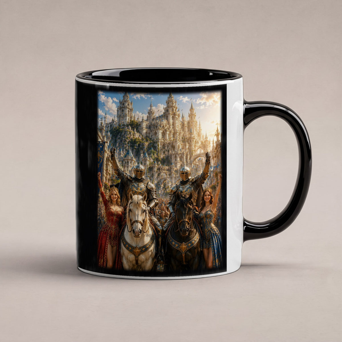 Der Tag des Sieges – Tasse innen schwarz, freigestellt