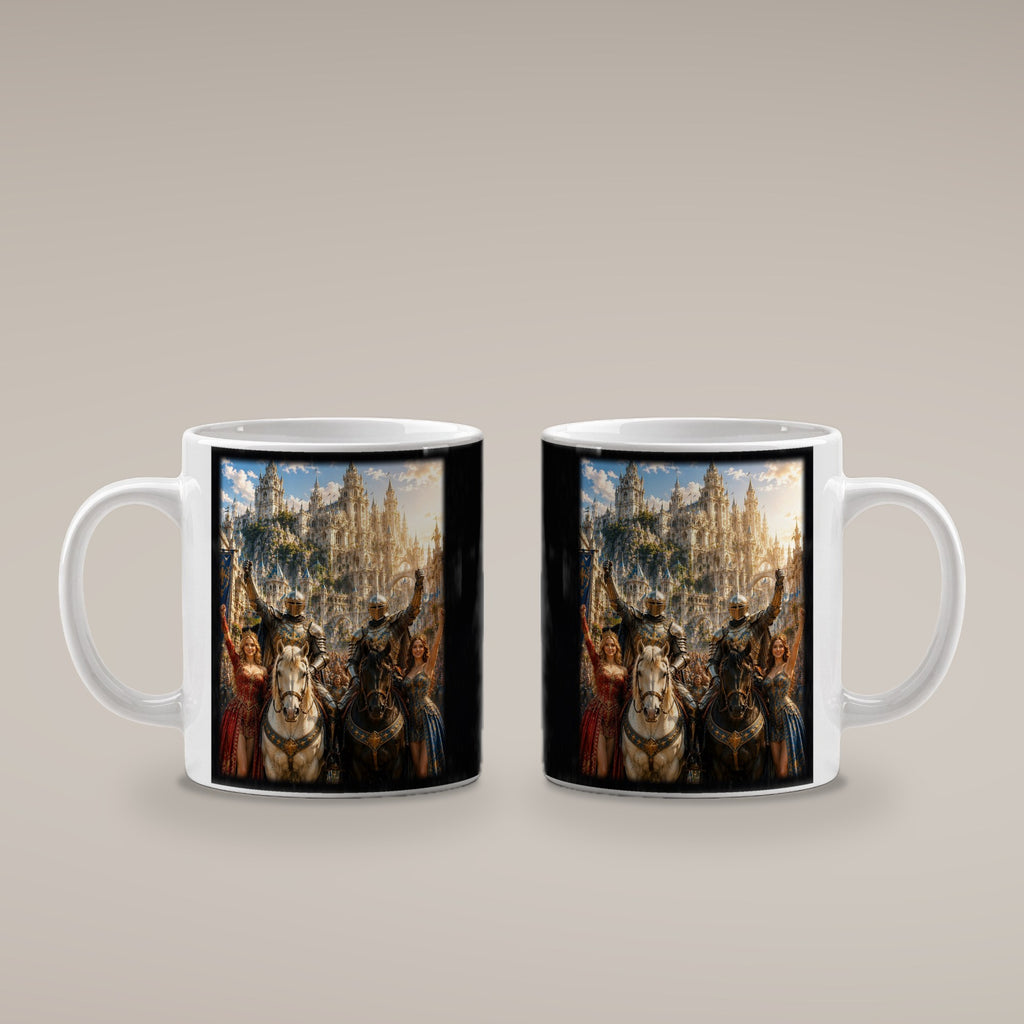 Der Tag des Sieges – weiße Tasse, beide Seiten bedruckt
