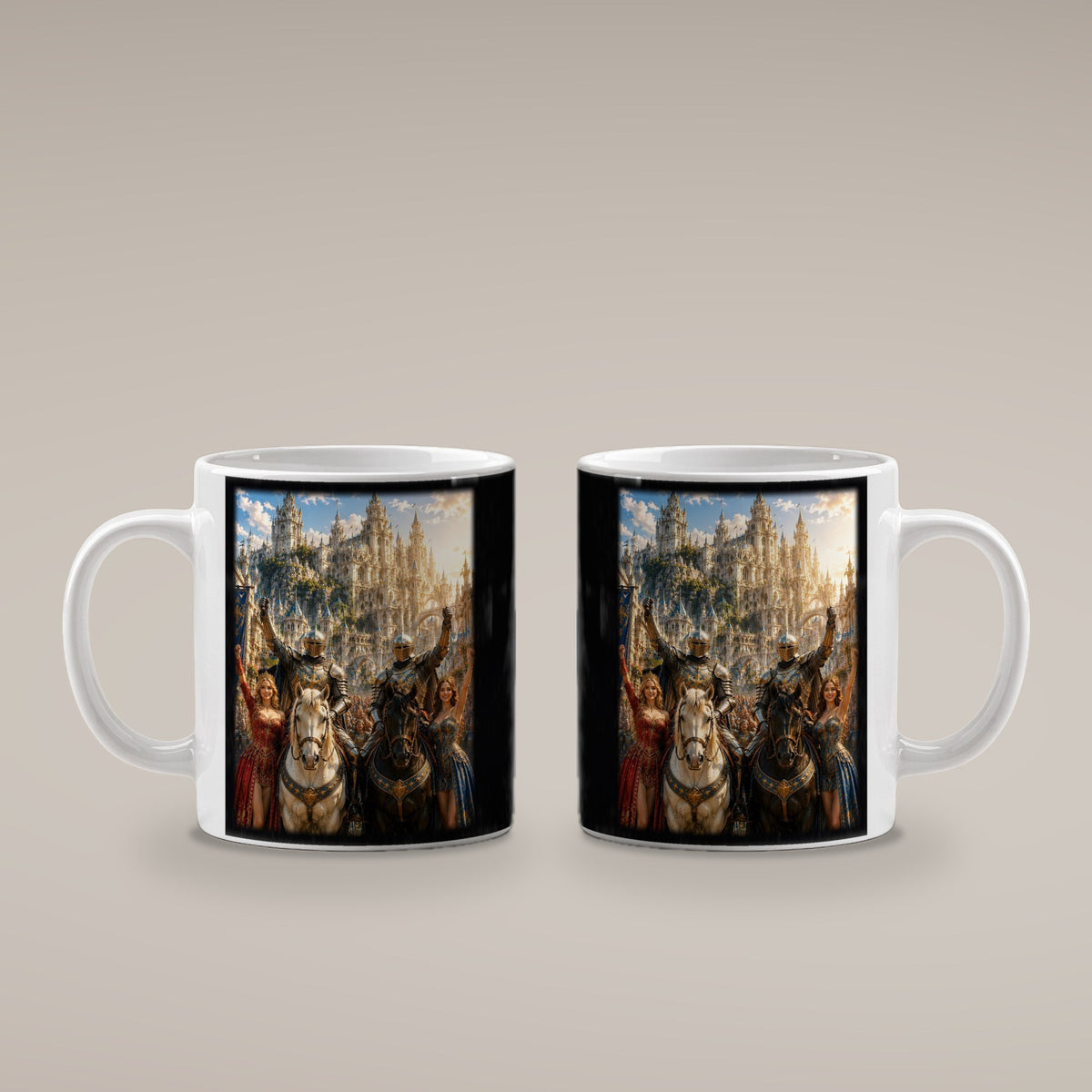 Der Tag des Sieges – weiße Tasse, beide Seiten bedruckt