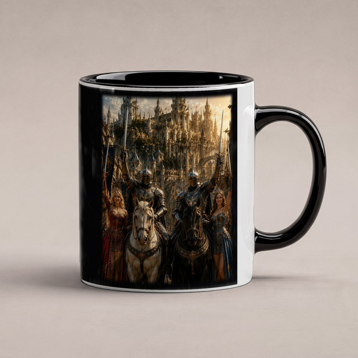Der Triumphzug – Tasse innen schwarz, freigestellt