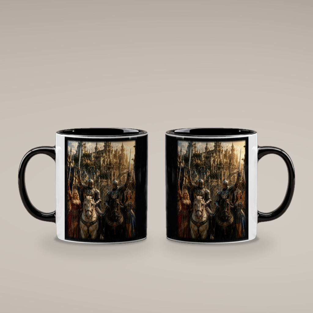 Der Triumphzug – Tasse innen schwarz, beide Seiten bedruckt