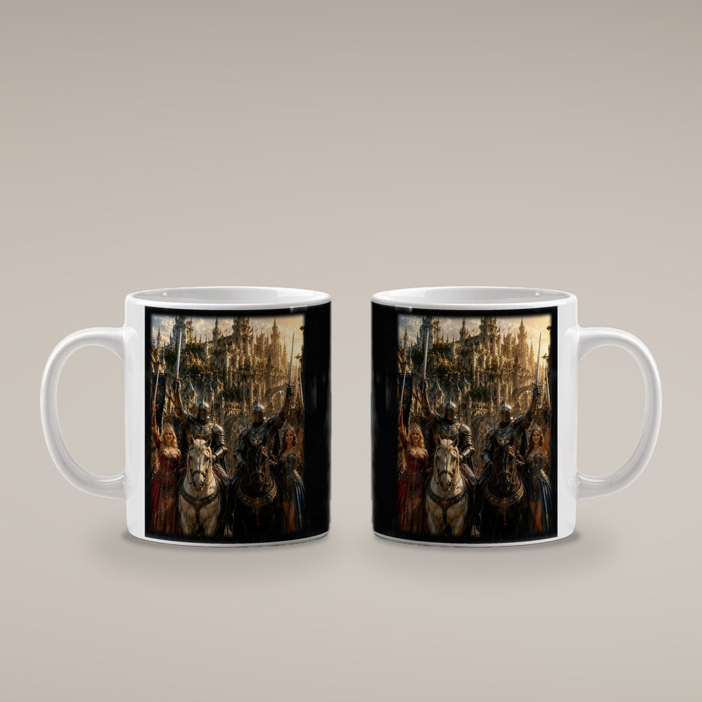 Der Triumphzug – weiße Tasse, beide Seiten bedruckt