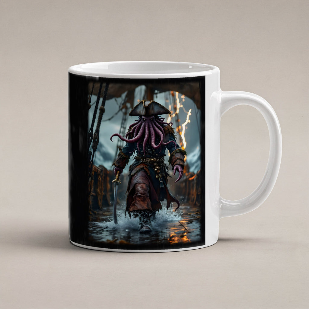 Der Tiefseekapitän – weiße Tasse, freigestellt