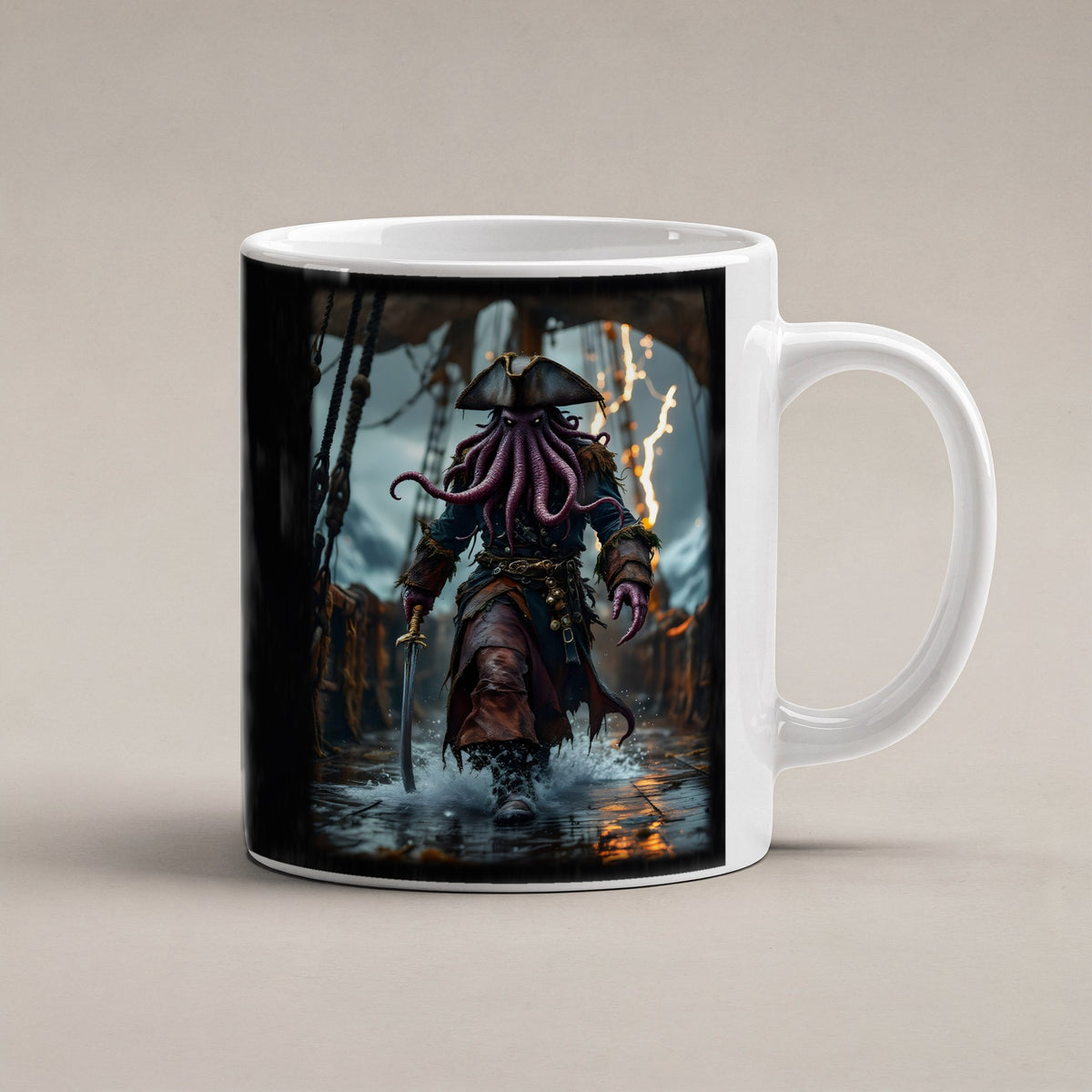 Der Tiefseekapitän – weiße Tasse, freigestellt