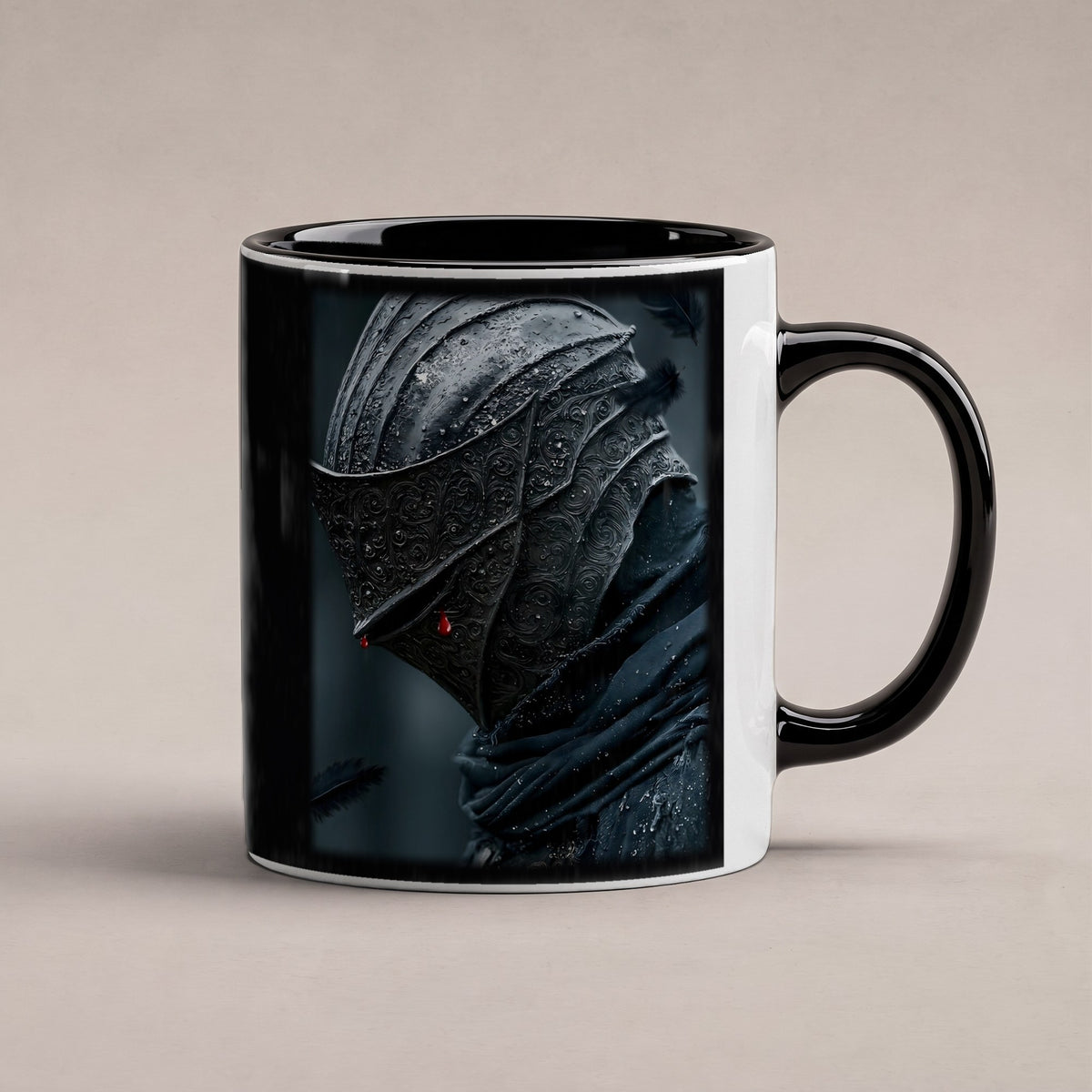 Tränen des Schwarzen Ritters – Tasse innen schwarz, freigestellt