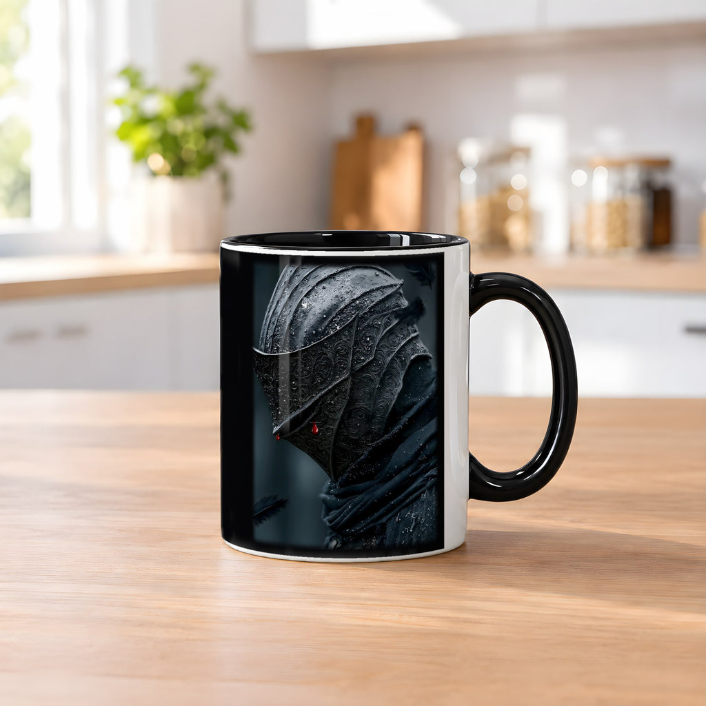 Tränen des Schwarzen Ritters – Tasse innen schwarz, auf dem Küchentresen