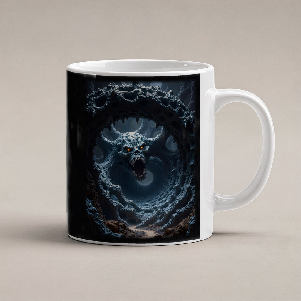 Das Totenmaul – weiße Tasse, freigestellt