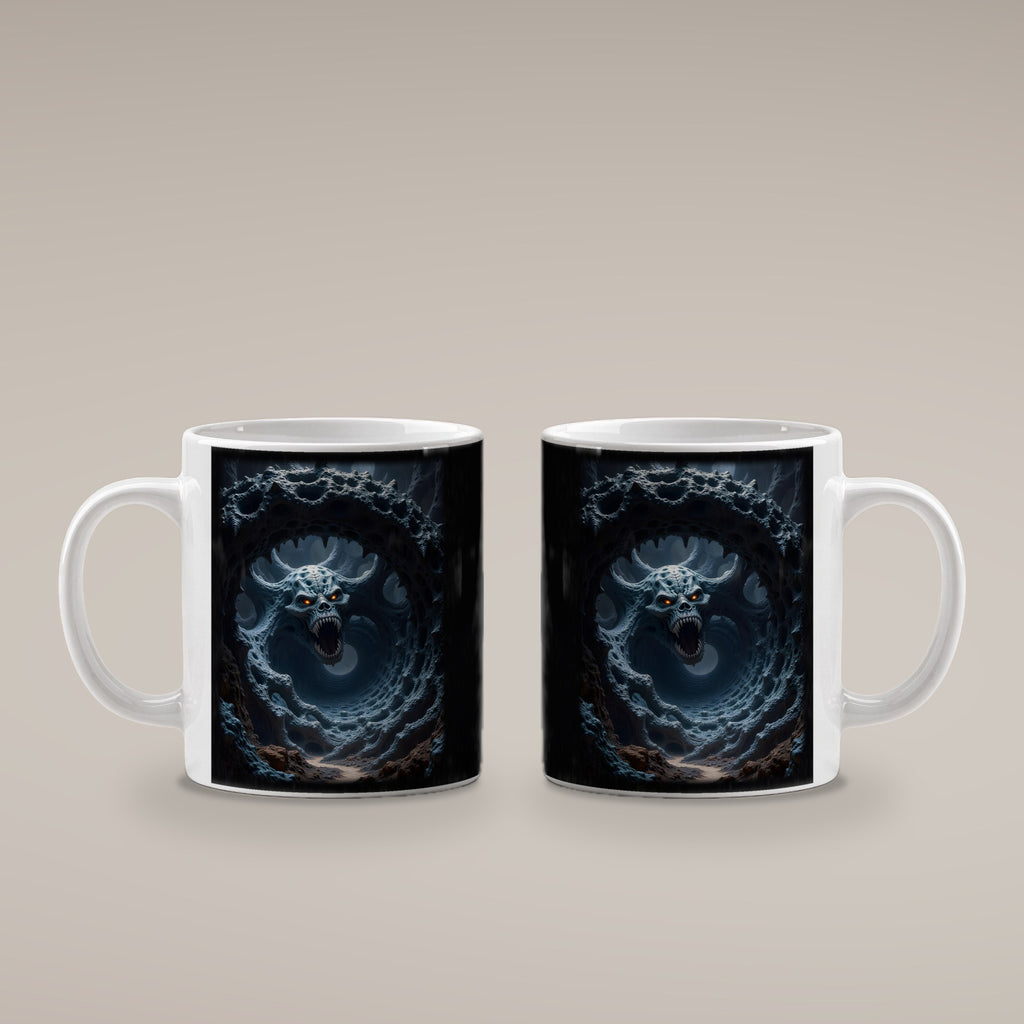 Das Totenmaul – weiße Tasse, beide Seiten bedruckt