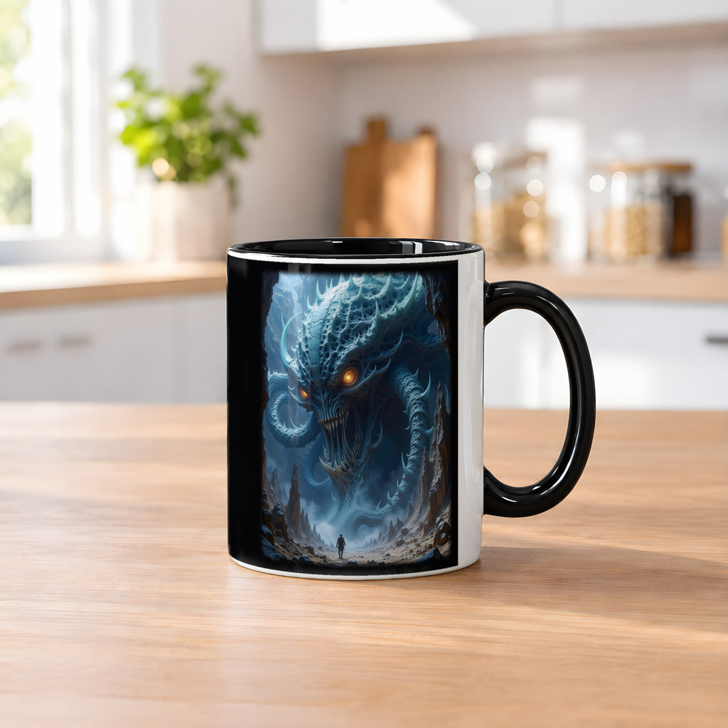 Der Tiefenwächter – Tasse innen schwarz, auf dem Küchentresen