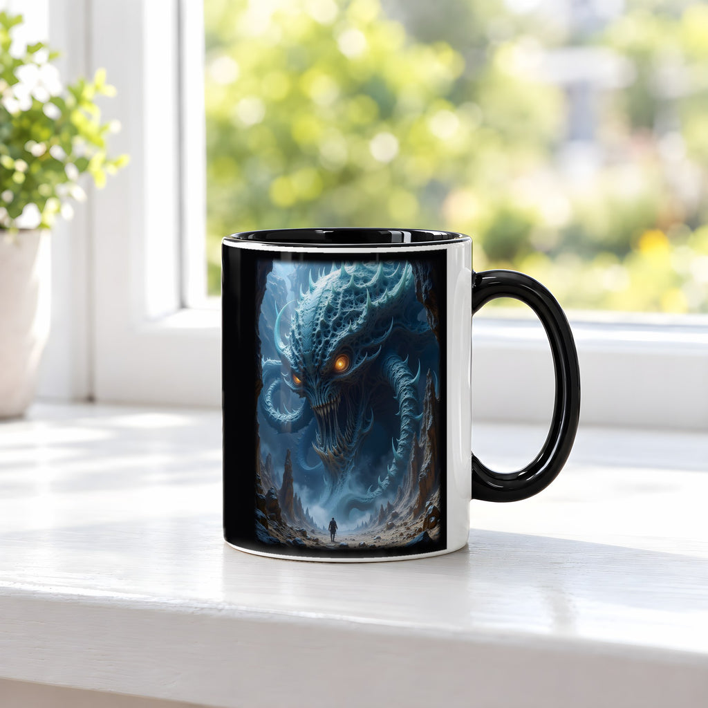 Der Tiefenwächter – Tasse innen schwarz, auf der Fensterbank