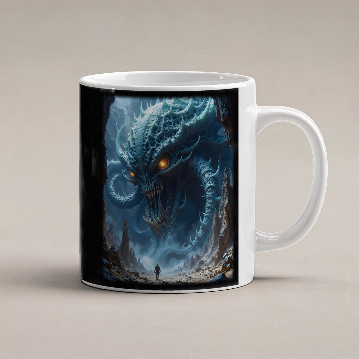 Der Tiefenwächter – weiße Tasse, freigestellt