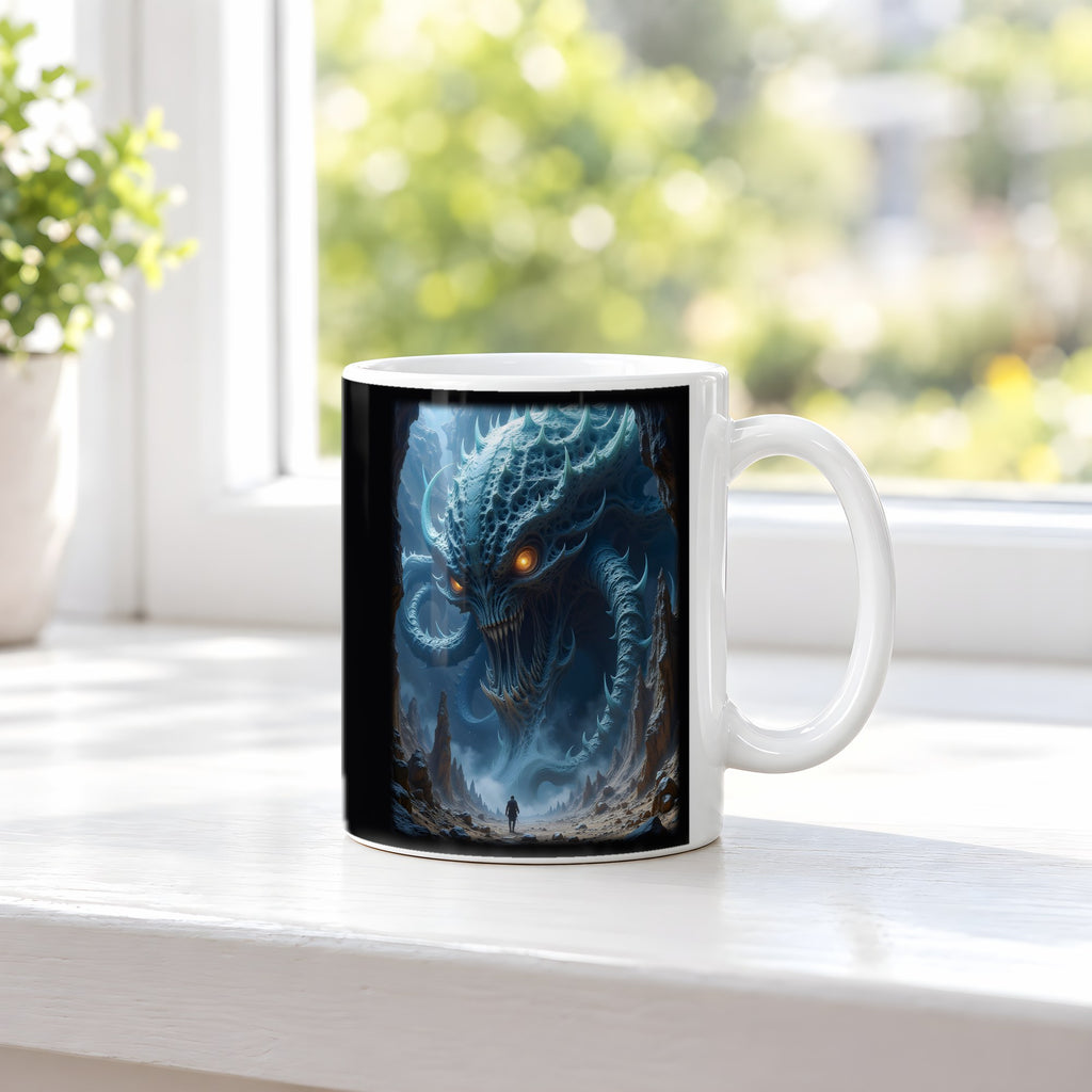 Der Tiefenwächter – weiße Tasse, auf der Fensterbank