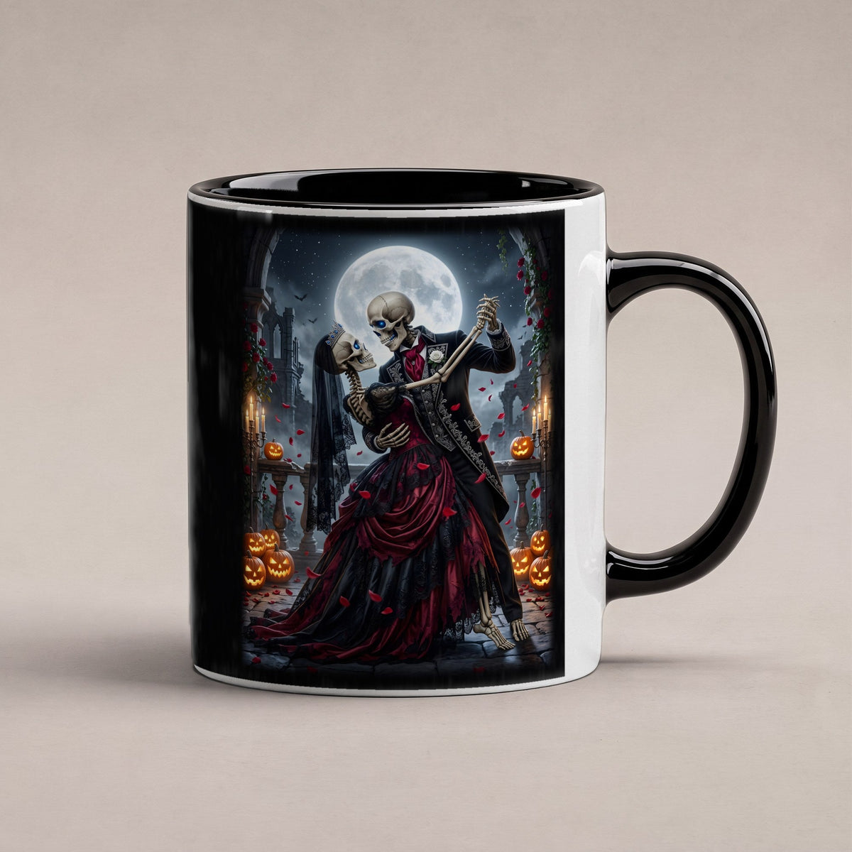 Der Totenwalzer – Tasse innen schwarz, freigestellt