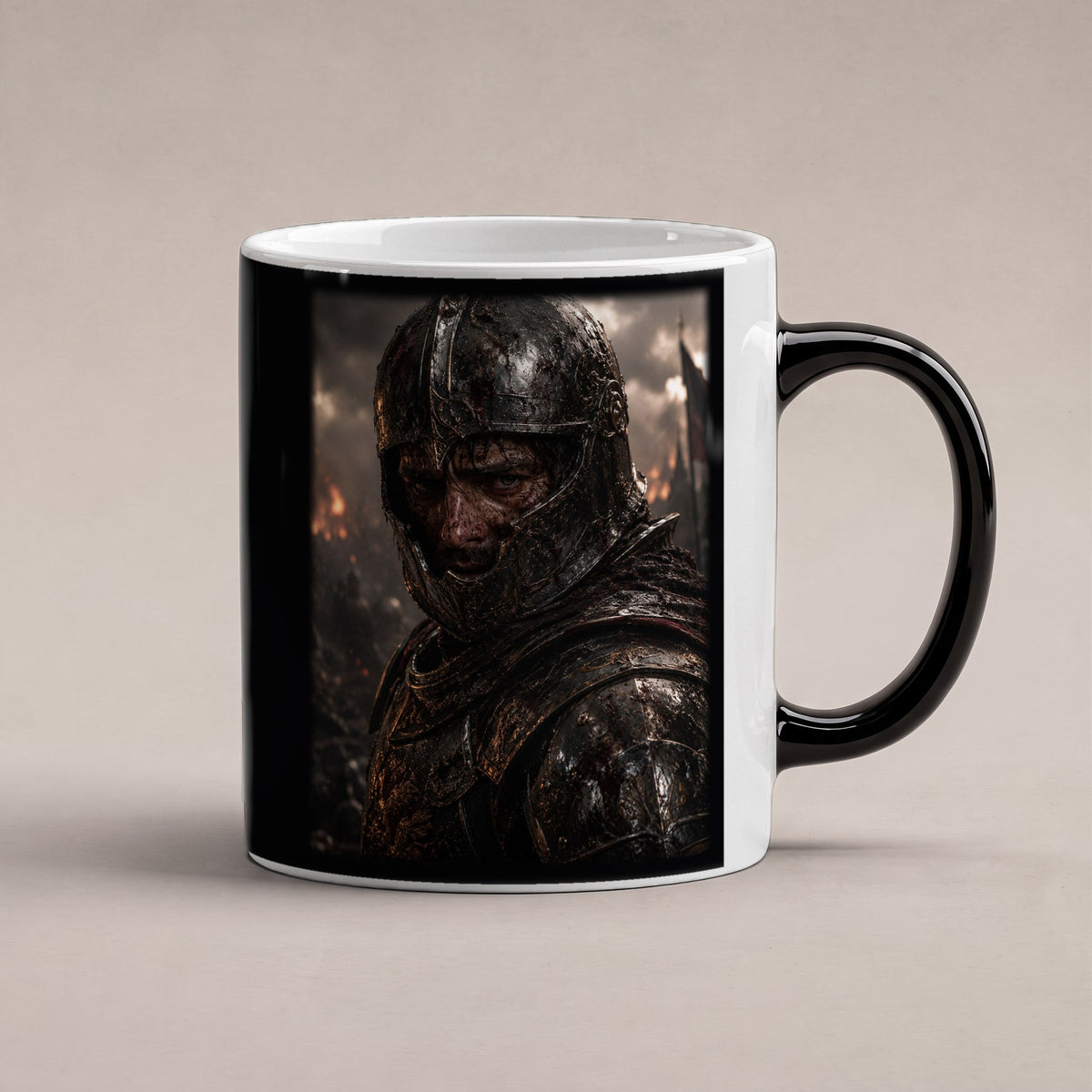 Der Überlebende – Black Edition Zaubertasse mit Motiv (heiß), freigestellt