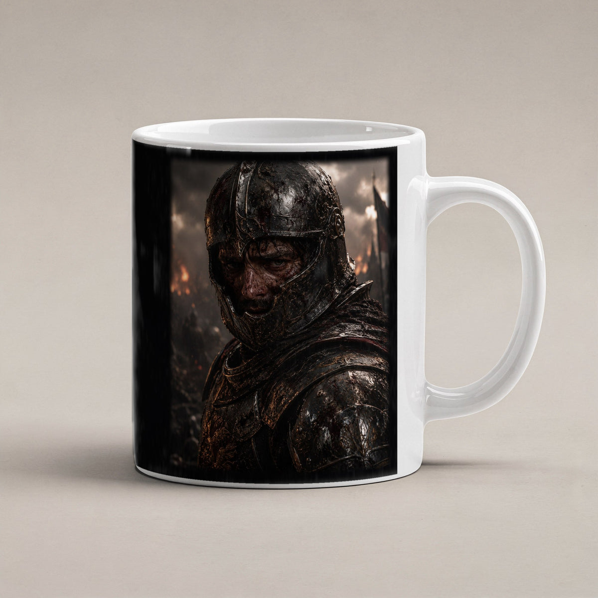 Der Überlebende – weiße Tasse, freigestellt