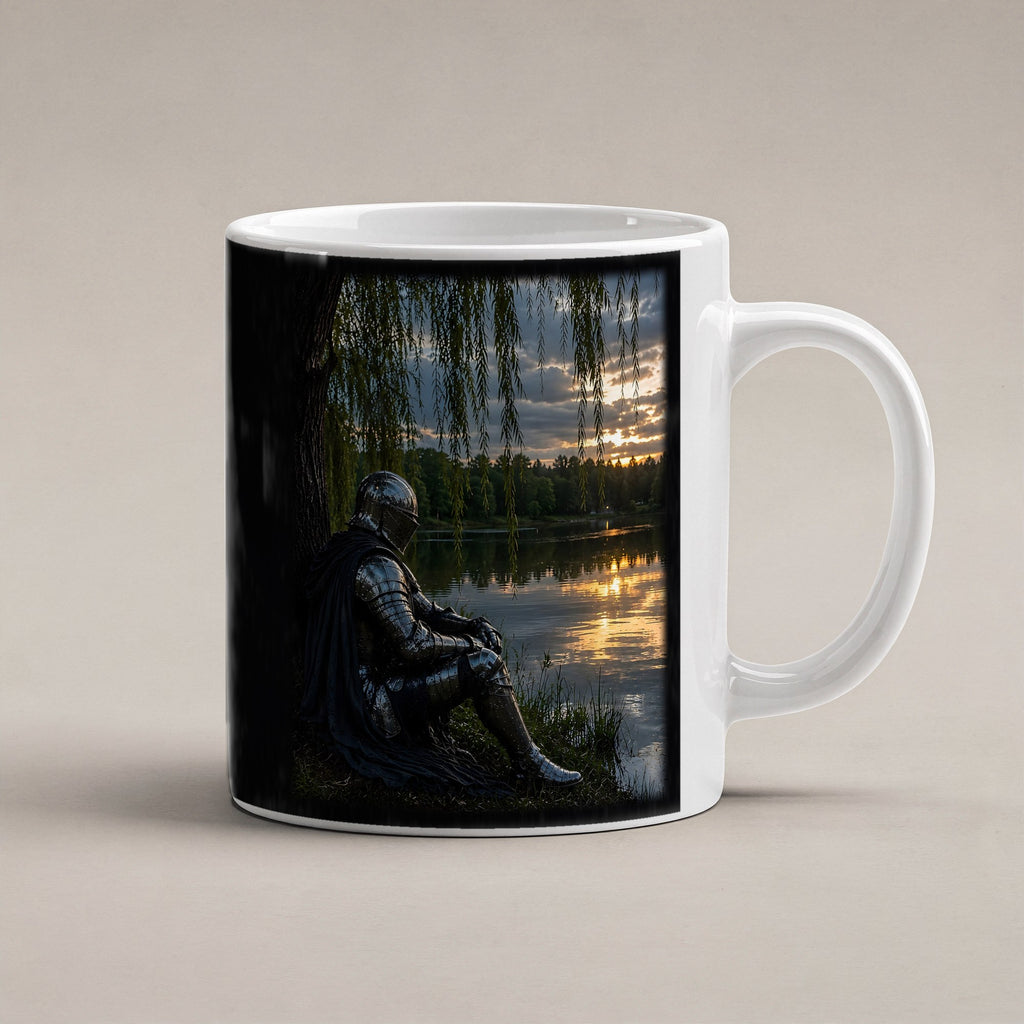 Unter der Weide – weiße Tasse, freigestellt