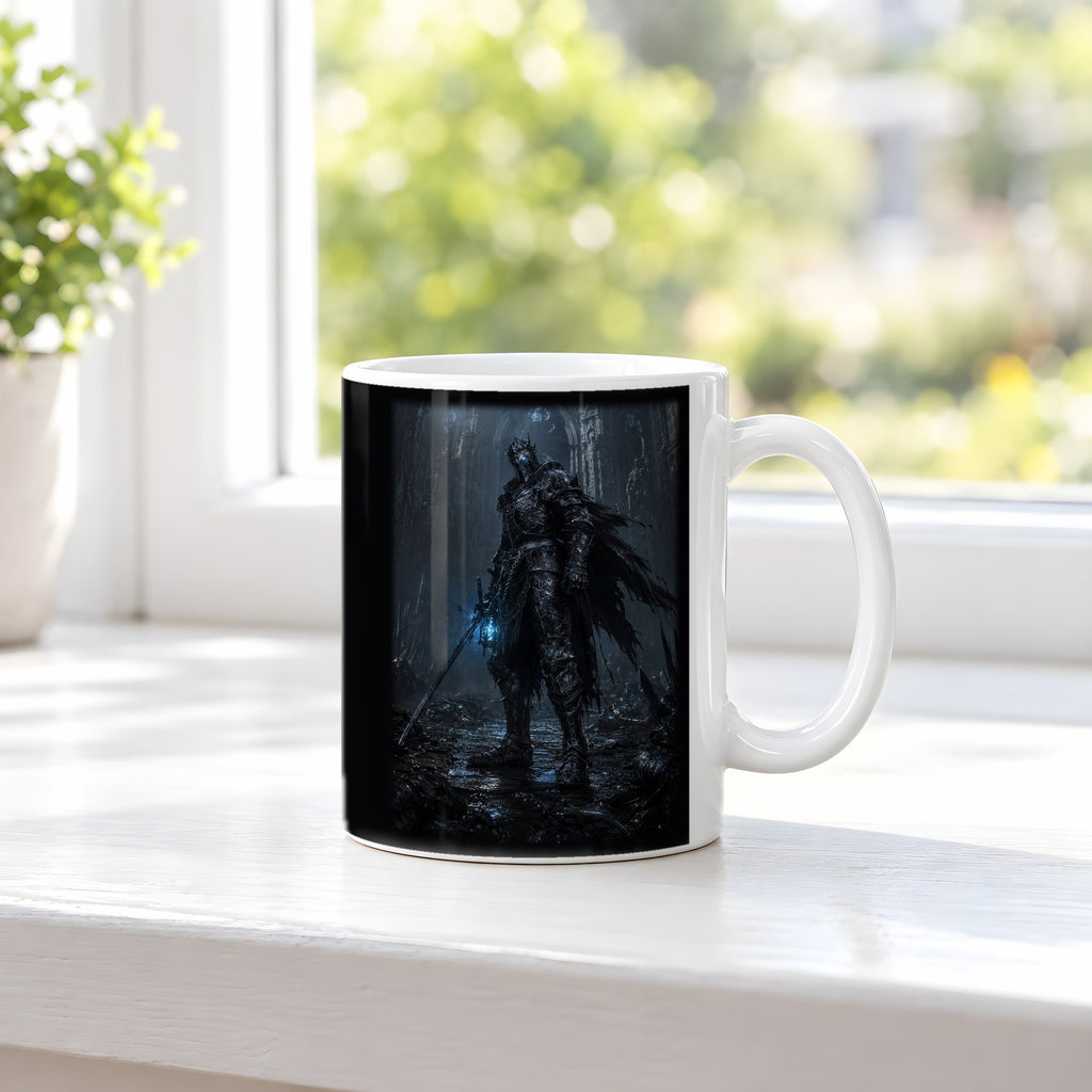 Der Untotenwächter – weiße Tasse, auf der Fensterbank