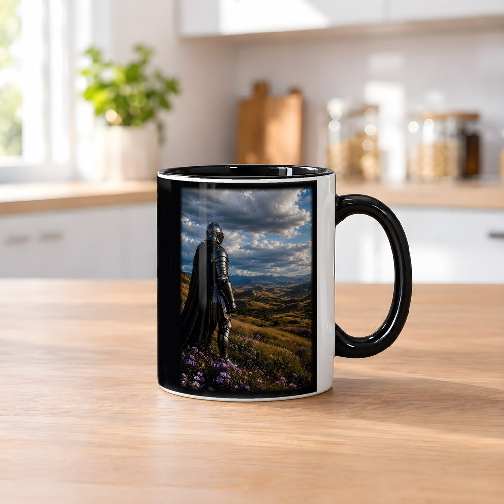 Unter weitem Himmel – Tasse innen schwarz, auf dem Küchentresen