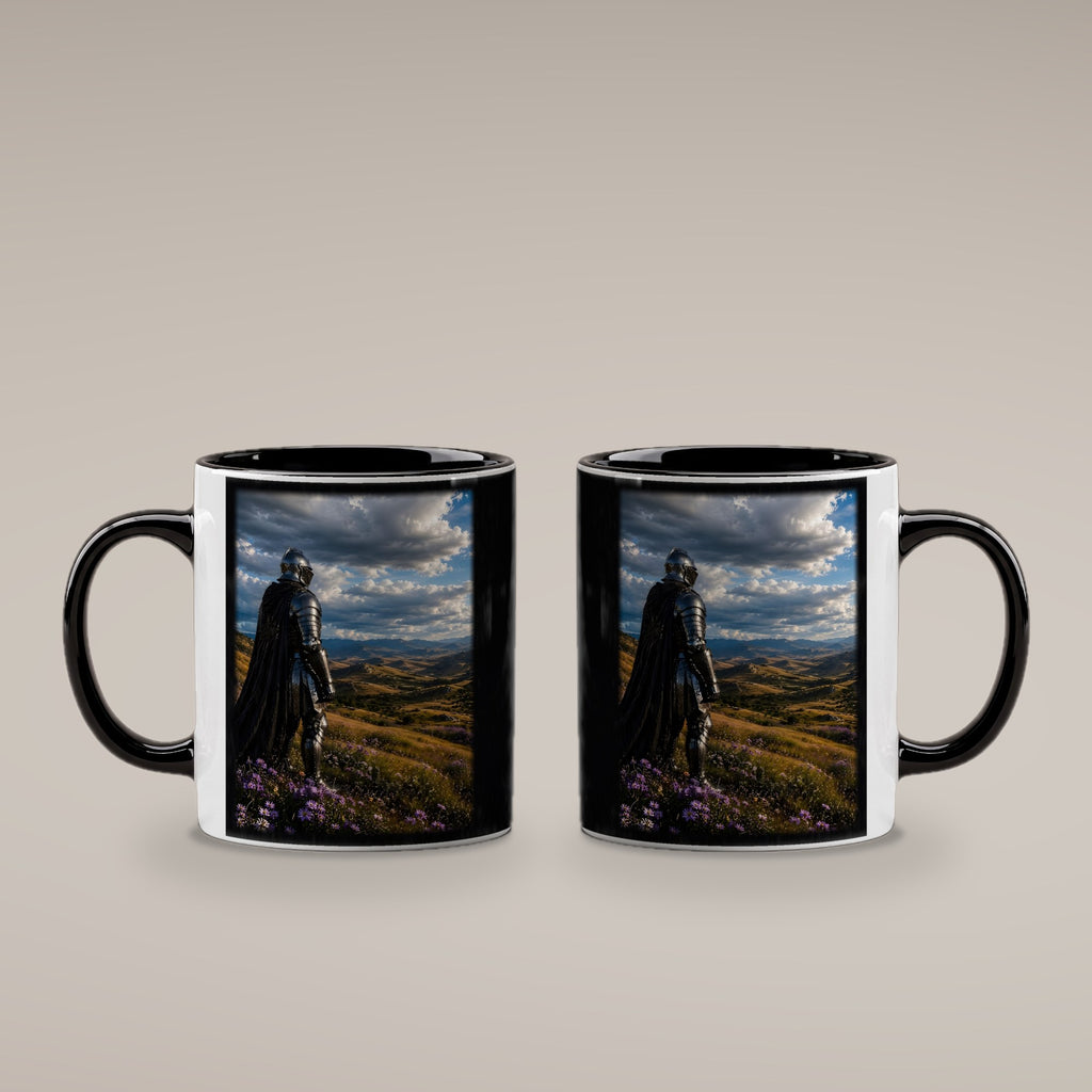 Unter weitem Himmel – Tasse innen schwarz, beide Seiten bedruckt