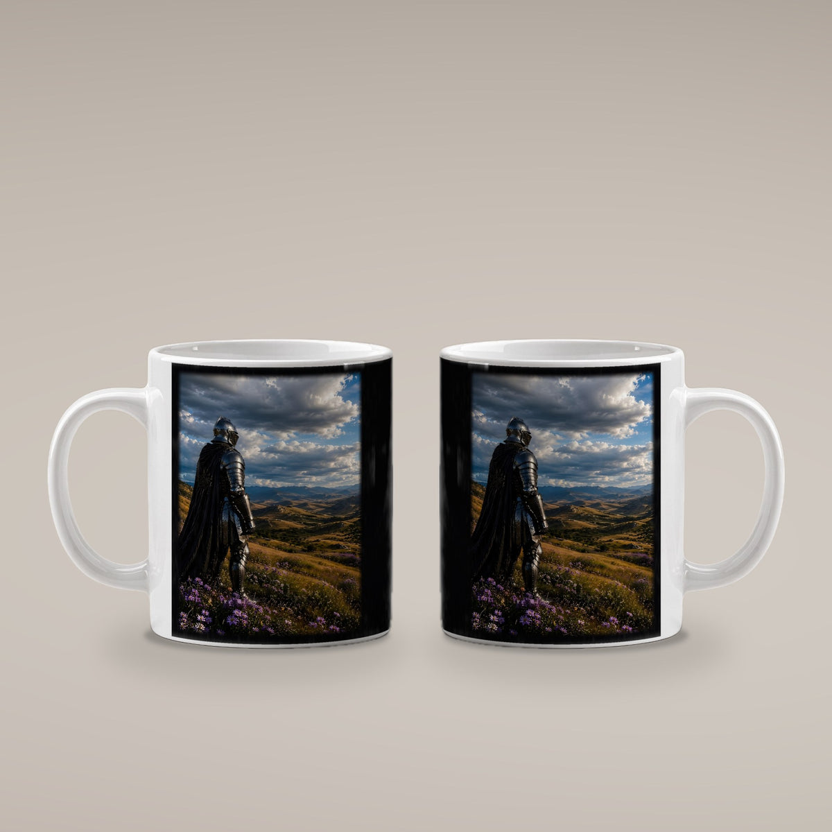 Unter weitem Himmel – weiße Tasse, beide Seiten bedruckt