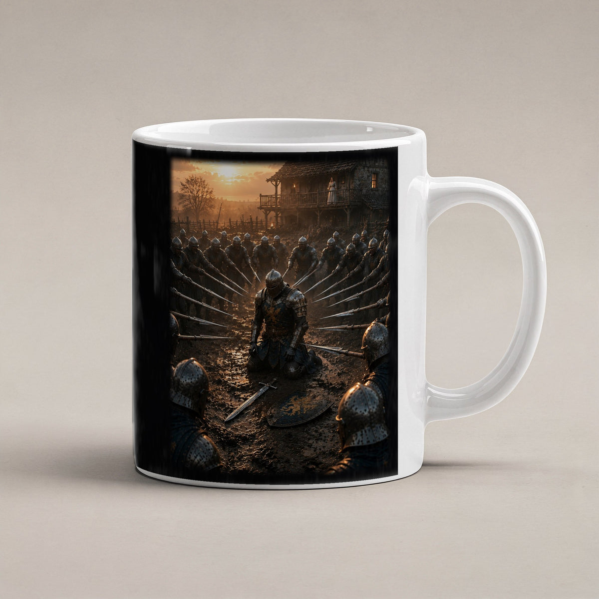 Vor ihren Augen – weiße Tasse, freigestellt
