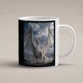 Der Weiße Drache – weiße Tasse, freigestellt