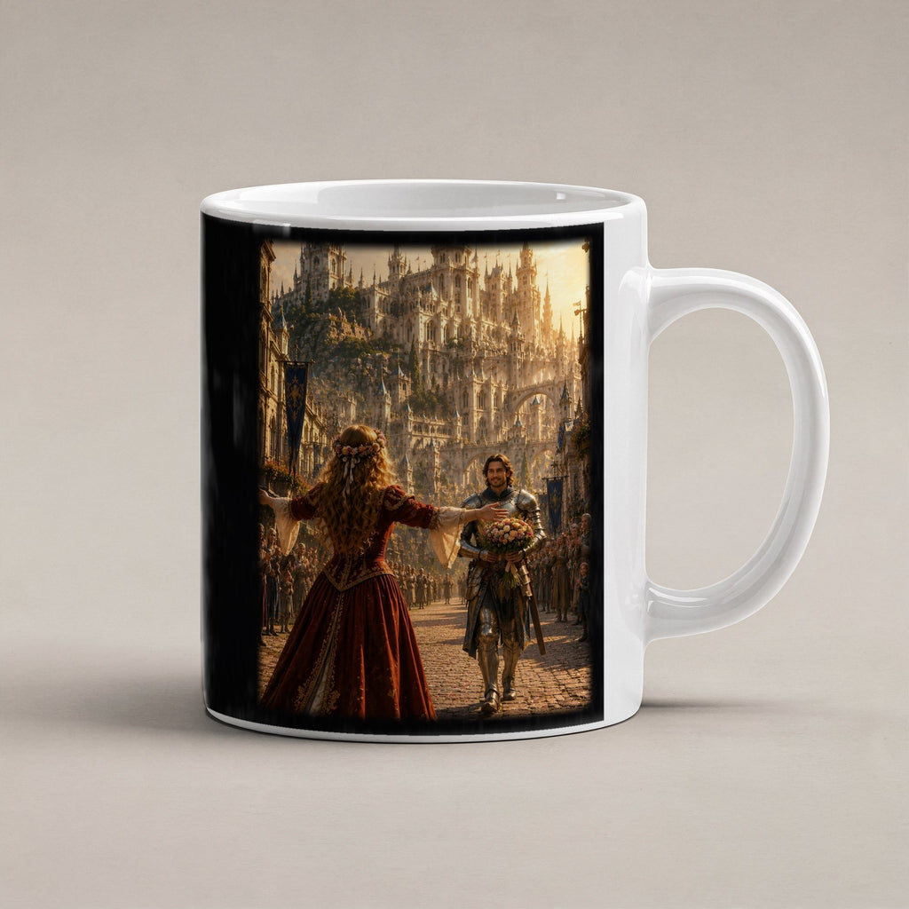 Das Wiedersehen – weiße Tasse, freigestellt