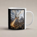 Weißglut – weiße Tasse, freigestellt