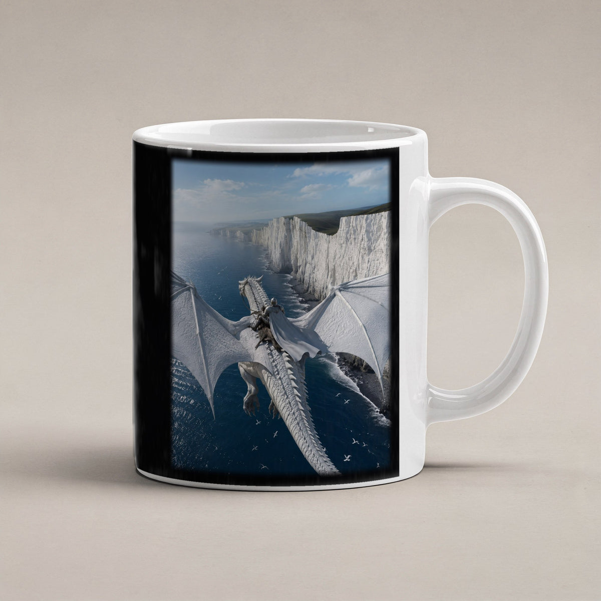 Der Wächter der Klippen – weiße Tasse, freigestellt