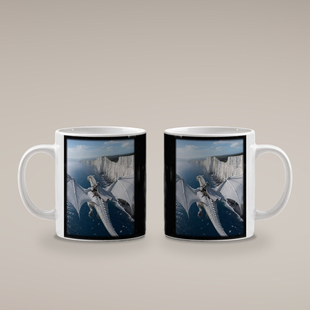 Der Wächter der Klippen – weiße Tasse, beide Seiten bedruckt