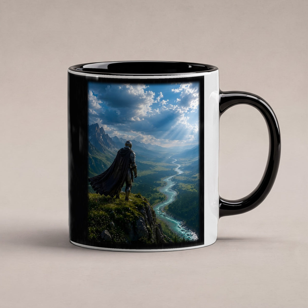 Das weite Land – Tasse innen schwarz, freigestellt
