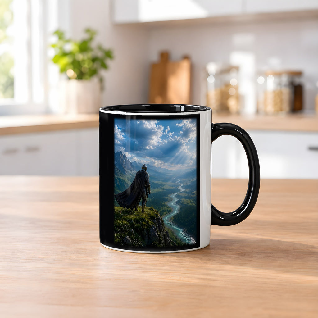 Das weite Land – Tasse innen schwarz, auf dem Küchentresen
