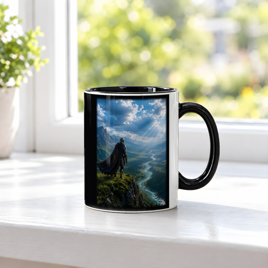Das weite Land – Tasse innen schwarz, auf der Fensterbank