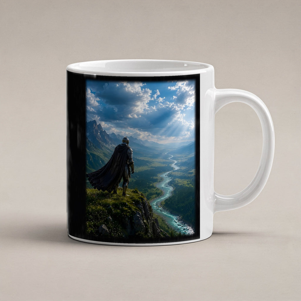 Das weite Land – weiße Tasse, freigestellt