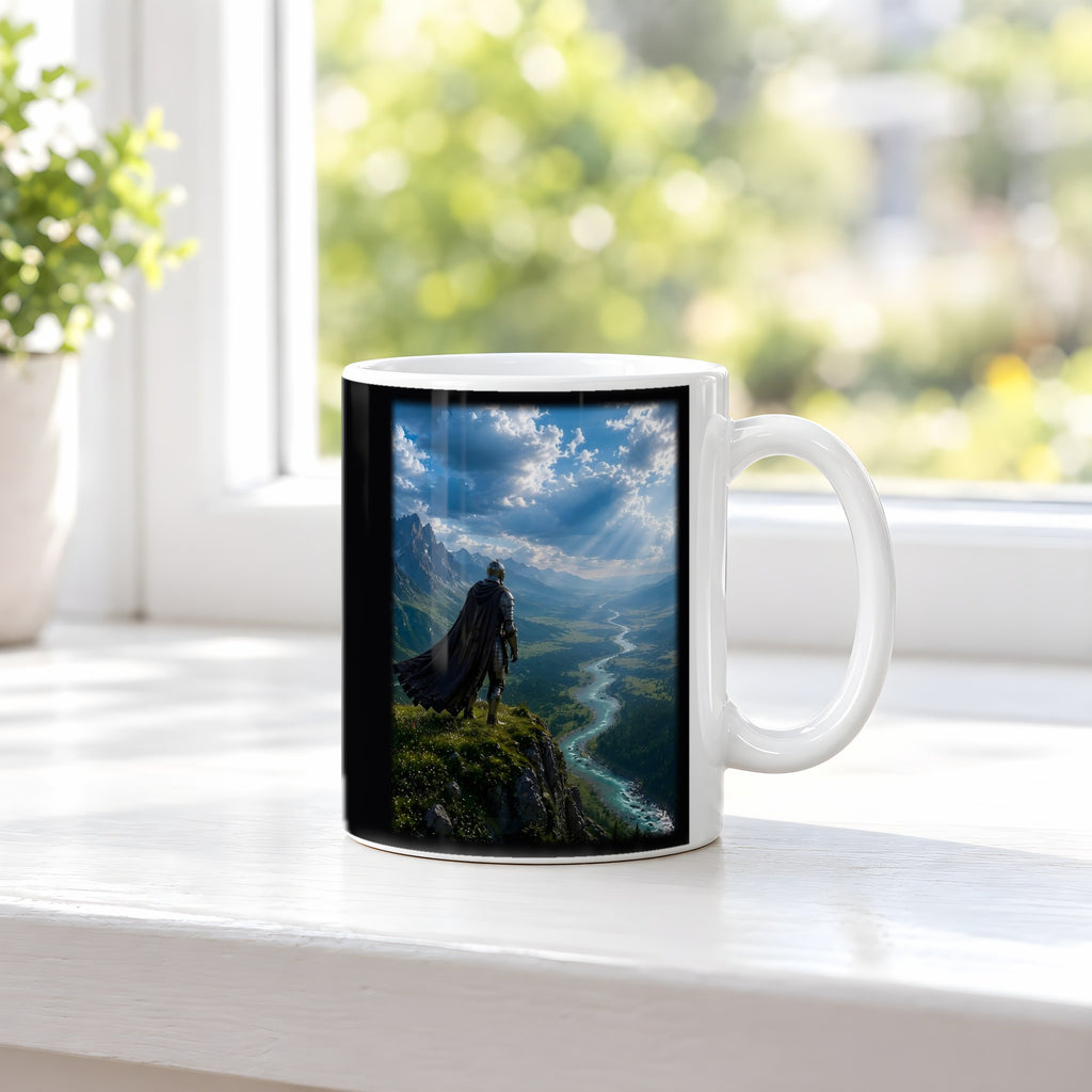 Das weite Land – weiße Tasse, auf der Fensterbank