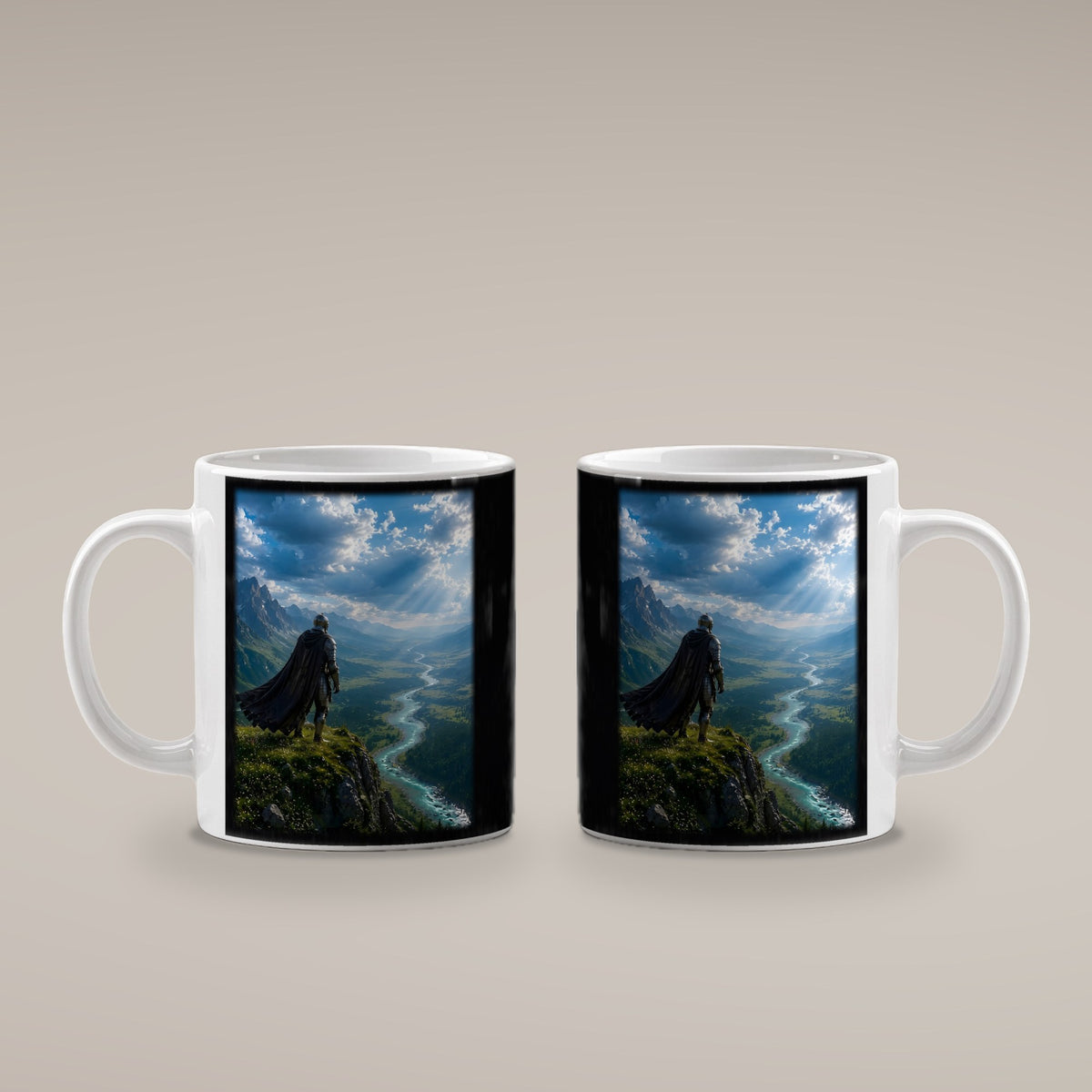 Das weite Land – weiße Tasse, beide Seiten bedruckt