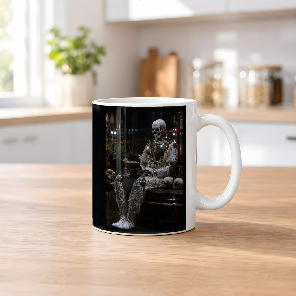 Der Wartende – weiße Tasse, auf dem Küchentresen