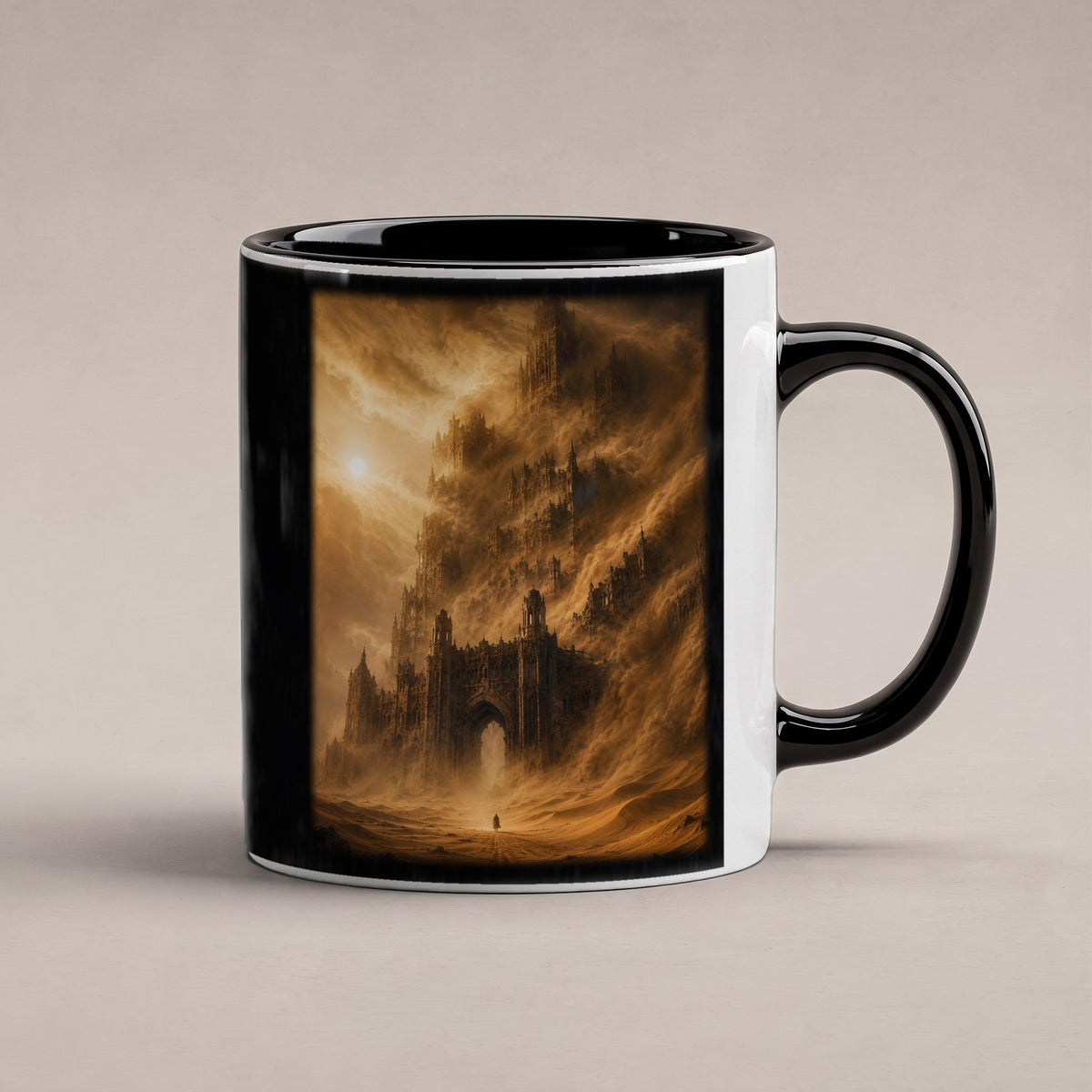 Das Wüstenimperium – Tasse innen schwarz, freigestellt