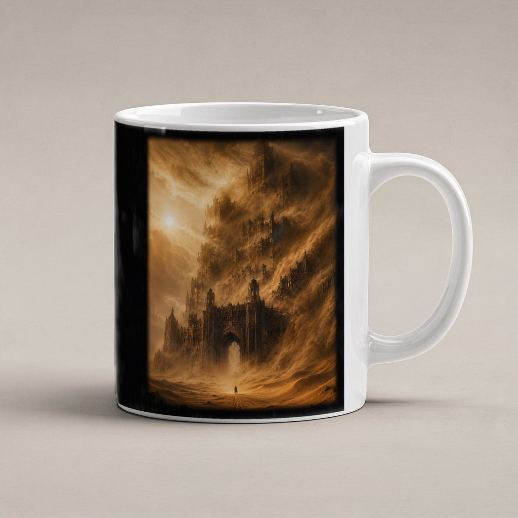 Das Wüstenimperium – weiße Tasse, freigestellt