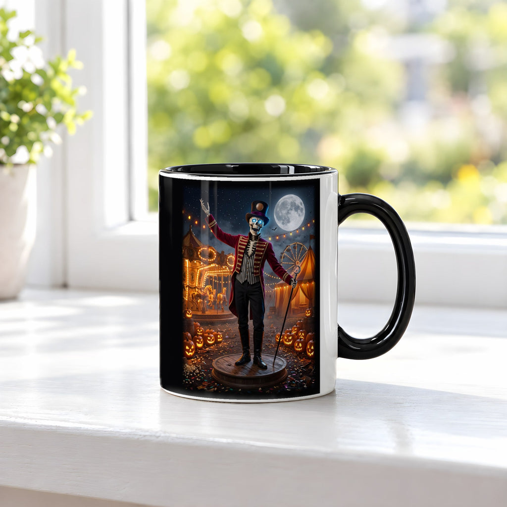 Der Zirkusdirektor – Tasse innen schwarz, auf der Fensterbank