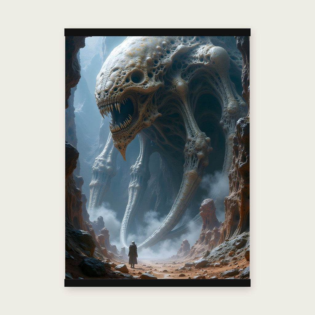 Der Hohle Koloss – Poster mit schwarzer Holzleiste, 50×70 cm
