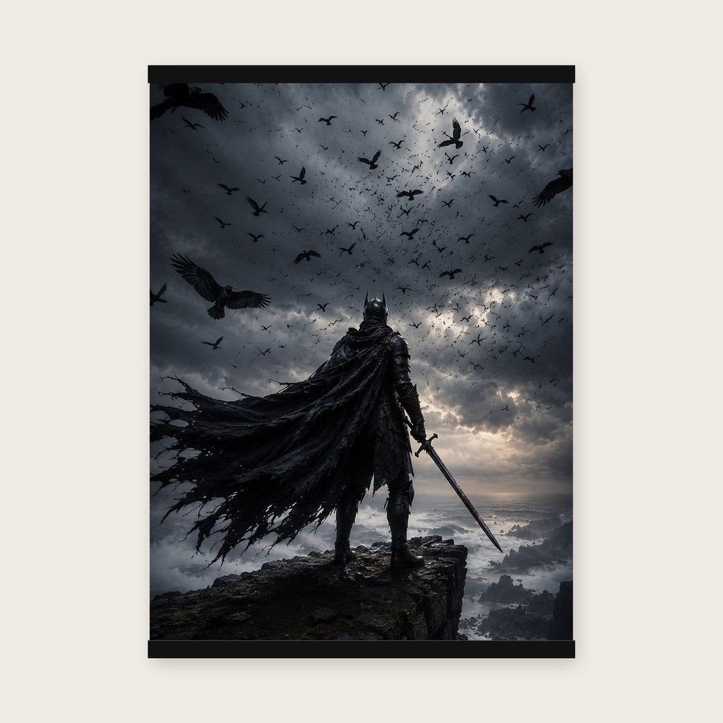 Herr der Raben – Poster mit schwarzer Holzleiste, 50×70 cm