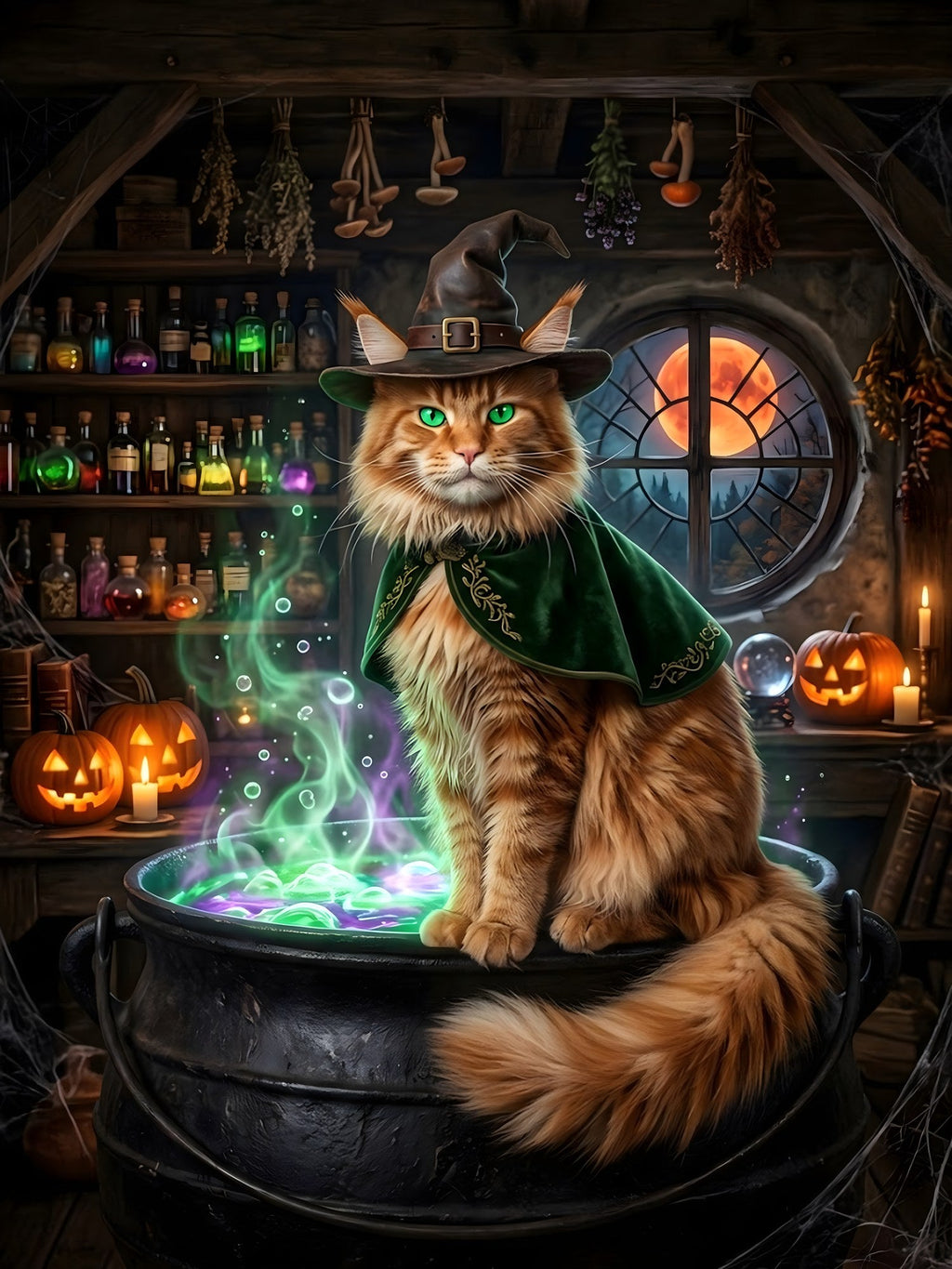 Der Kater am Kessel – Motiv