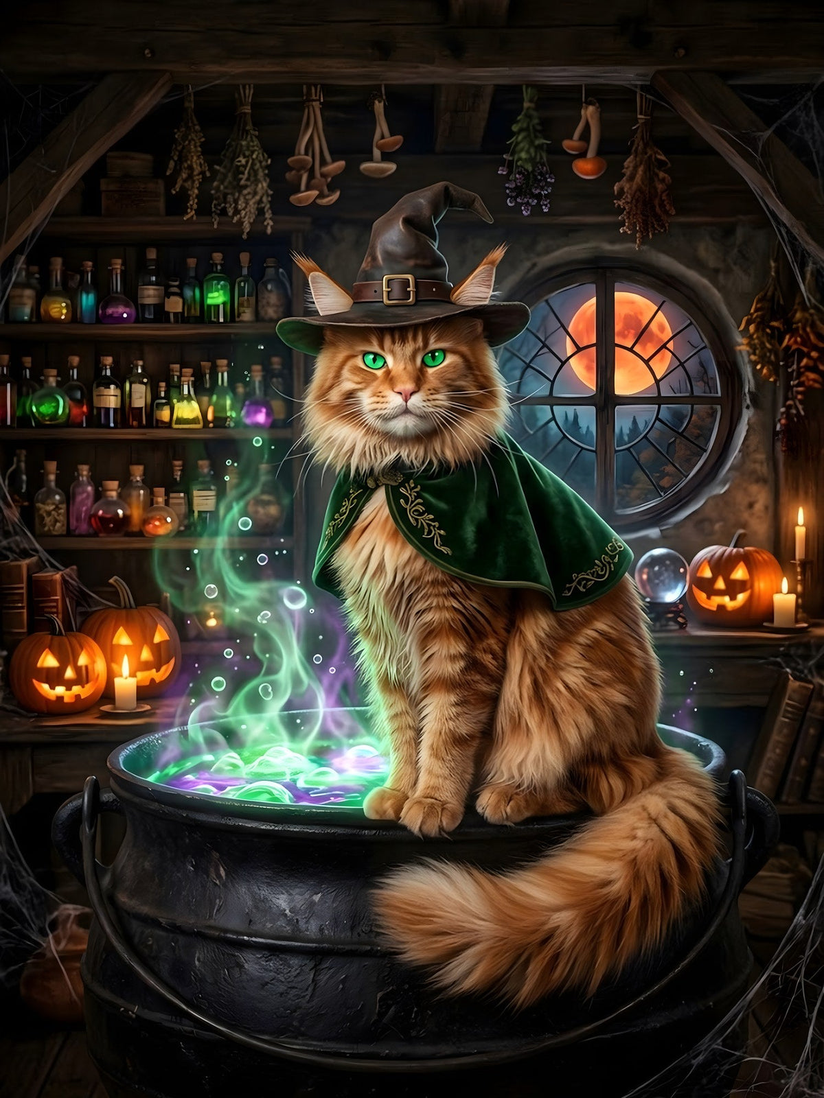 Der Kater am Kessel – Motiv
