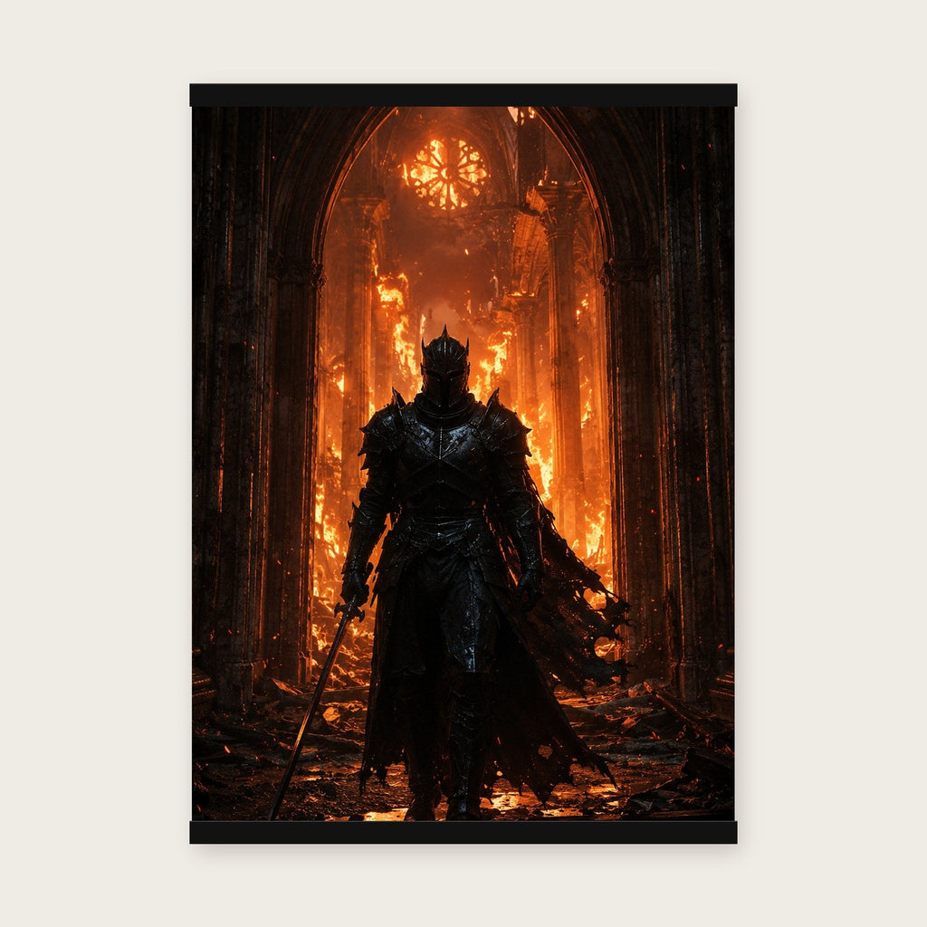 Das Inferno – Poster mit schwarzer Holzleiste, 50×70 cm