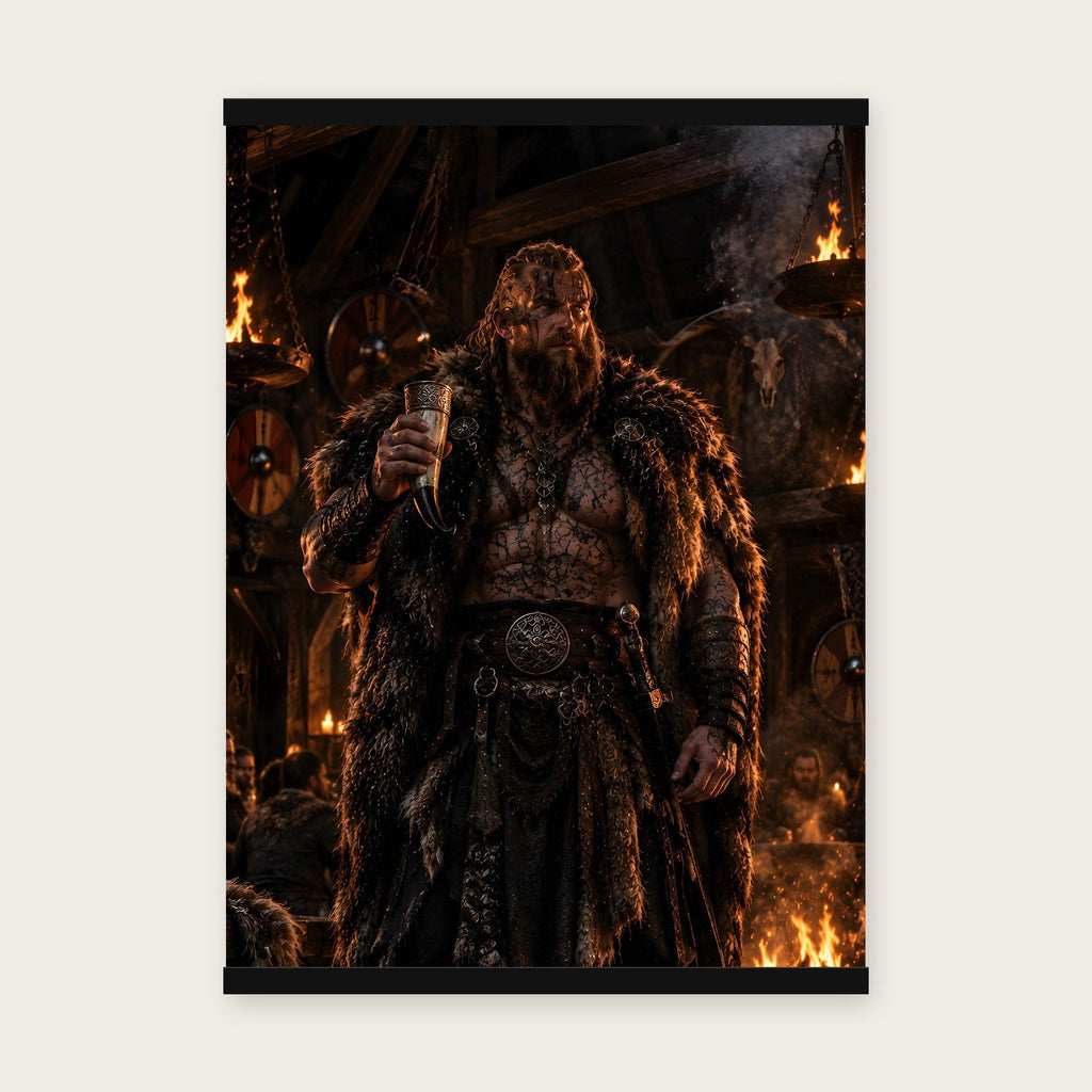 Der Jarl – Poster mit schwarzer Holzleiste, 50×70 cm