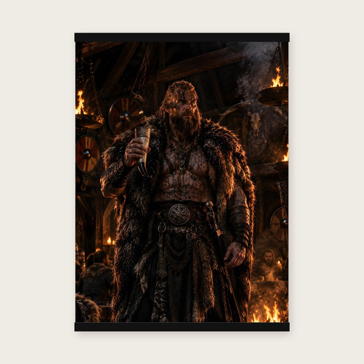 Der Jarl – Poster mit schwarzer Holzleiste, 50×70 cm