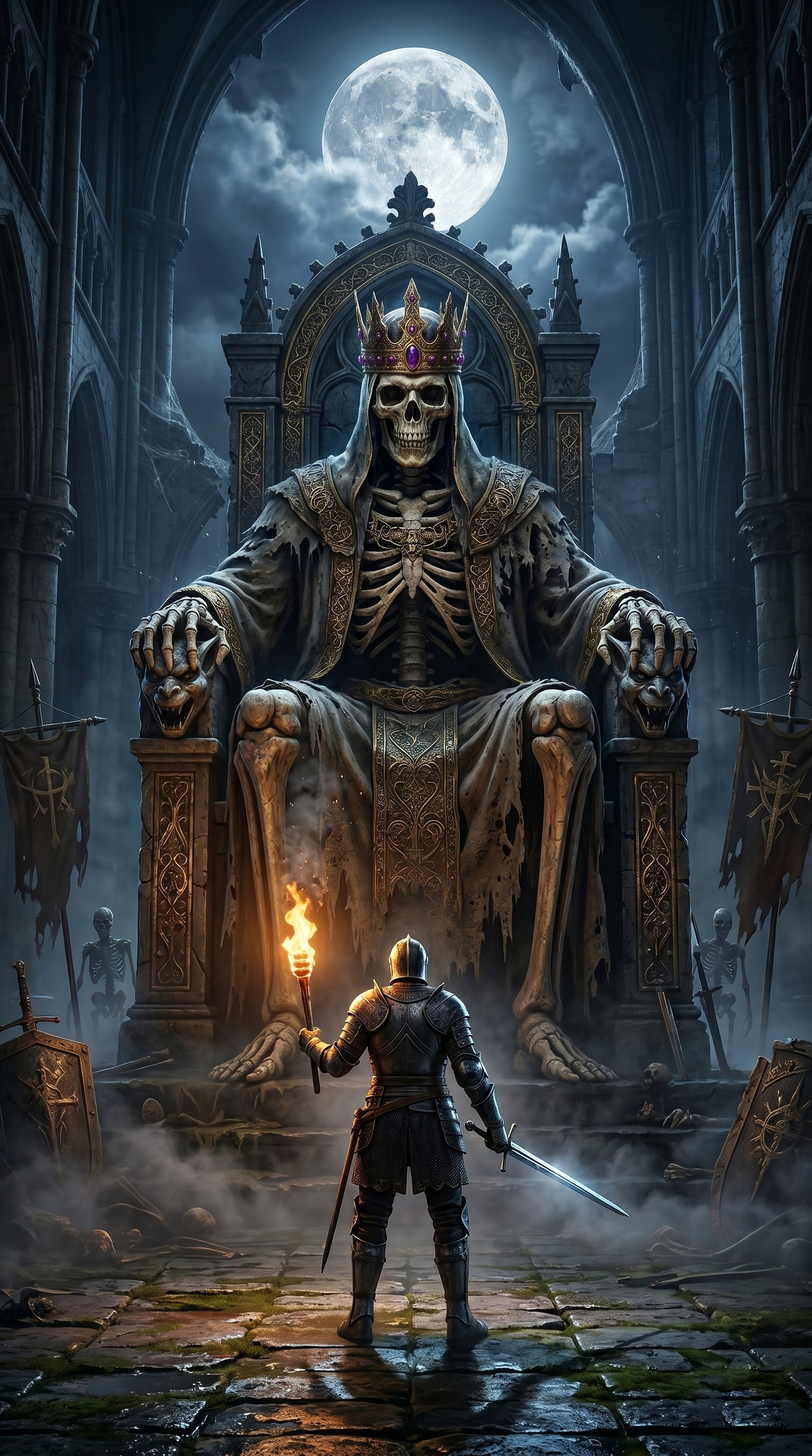 Der König des Todes – dunkles Fantasy-Wandbild